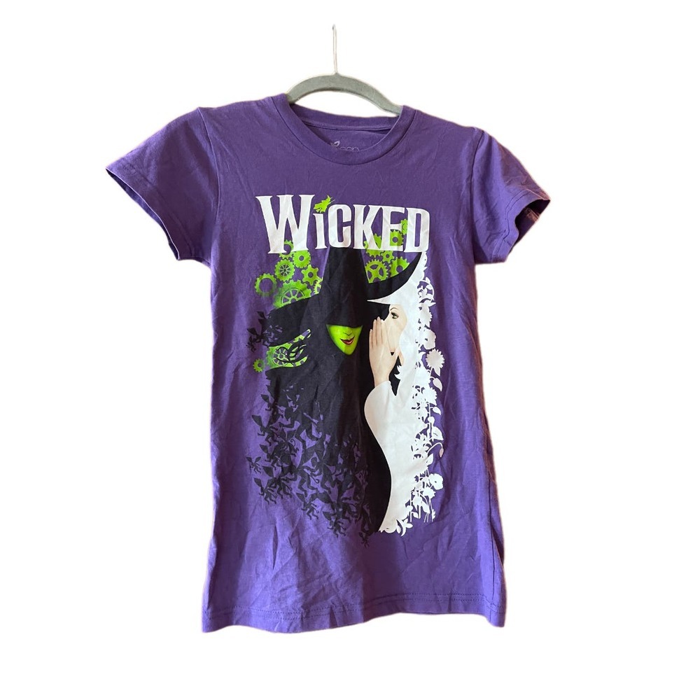 Green For Good Shirt Wicked Two Witch Musical Broadway Graphic Purple Womens XS​